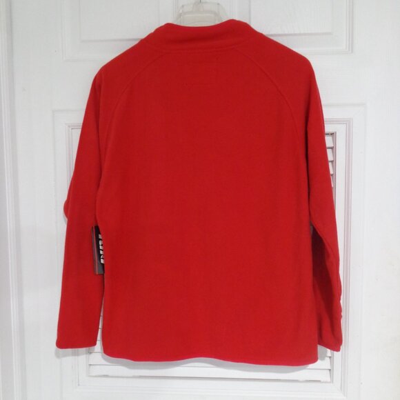 Ohio State Buckeyes Sweater Red 1/4 Zip Fleece Sweatshirt OSU Football Adult's L - Picture 3 of 6